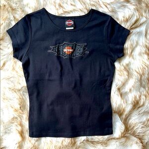 🧡Harley-Davidson Black Tee with spider web logo!